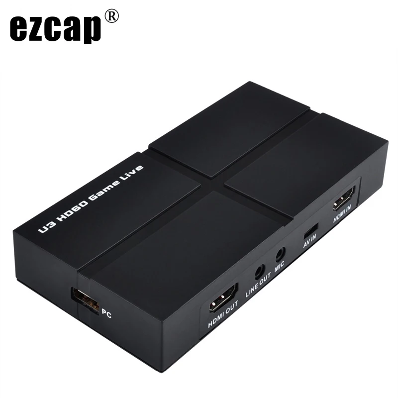 USB 3,0 HD 1080P игровая карта захвата видео запись коробка с OBS живое видео потоковое, с микрофоном в HDMI/YPBPR/AV, Windows Linux Os X