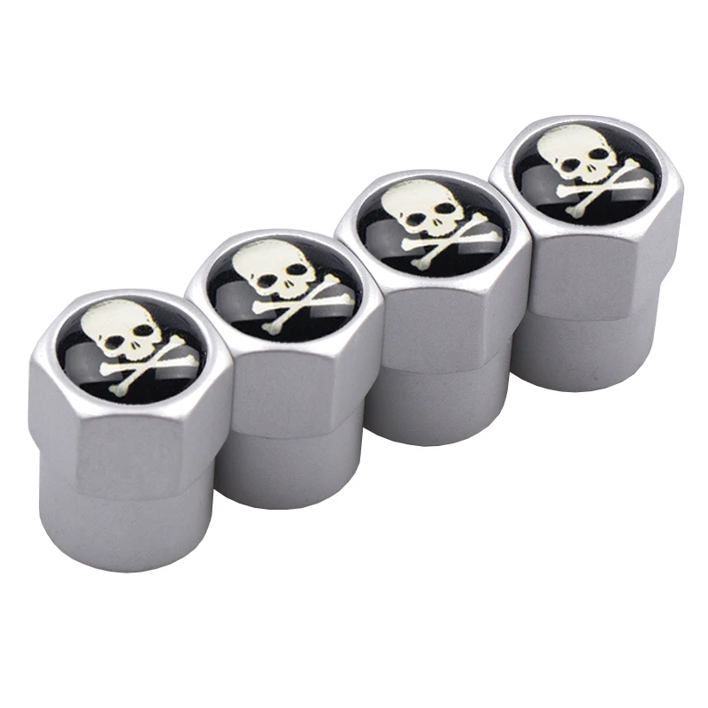 4pcs Car styling Skull Logo Wheel Tire valve Caps mastermind JAPAN Emblem for Mazda Renault Chevrolet Honda Opel Cadillac KIA | Автомобили