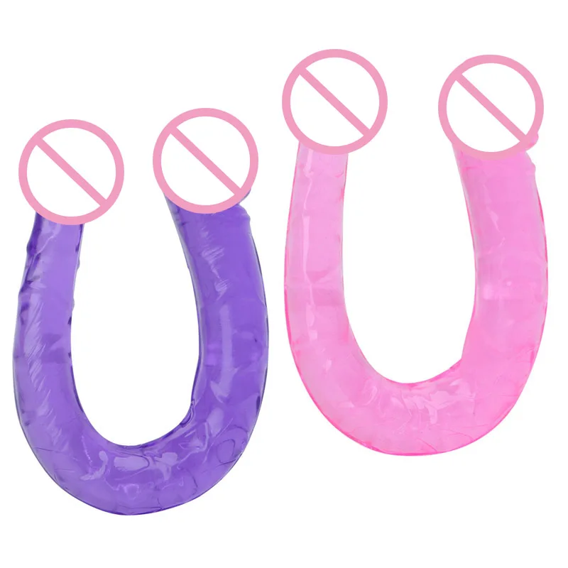 Секс-игрушки фаллоимитатор Желе Двойное проникновение Анальная пробка пенис