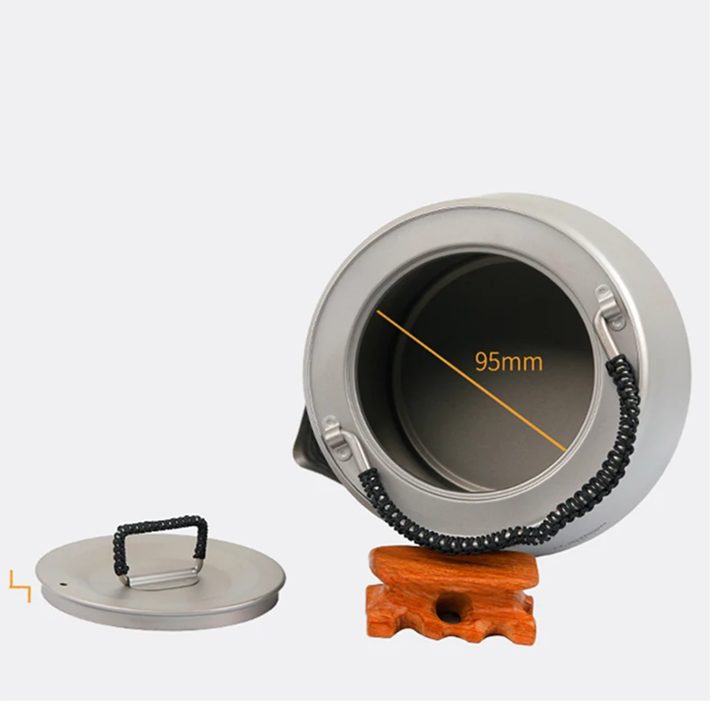 Fiyat Tiartisan Titanyum Şişe Ultralight Açık Su Isıtıcısı Kamp Piknik Su Demlik Cezve 1.4L Titanyum Ta9001 Dropshipping