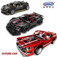 new xingbao creative car series 3 styles the future car model sets building blocks moc bricks educational toys christmas gifts