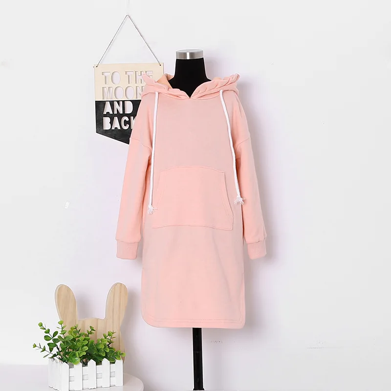 Ruffles Girl's Spring Autumn Long Sleeve Hooded Dress Thick Loose Kids for Girls Elegant Fall Garments 18PCW0129 | Детская одежда и