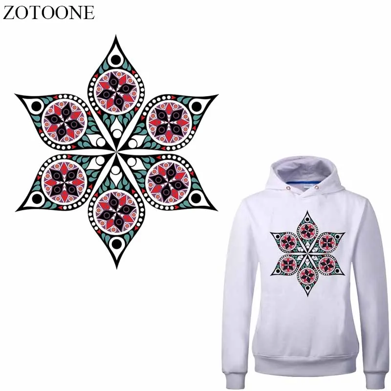 ZOTOONE Iron on Flower Patches for Clothes DIY Heat Transfer Vinyl Stickers Applique T-shirt Decoration Press Appliqued E | Дом и сад