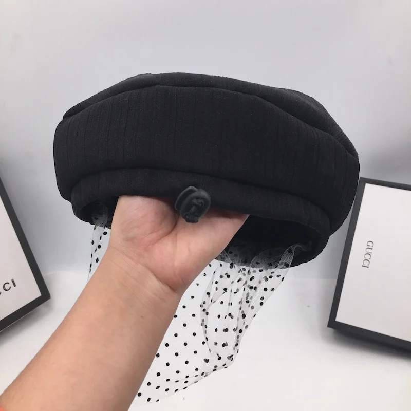 French fashion beret retro wave point joker thin female hat small pure and fresh painter of England cap | Аксессуары для одежды