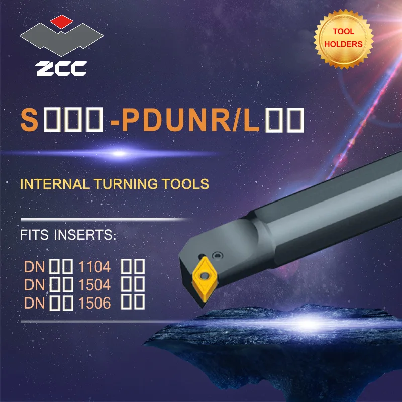 

ZCC CNC lathe tool holder internal turning PDUNR PDUNL steel turning tool holder for DN**1104 1504 1506 DNMG DNMG150608