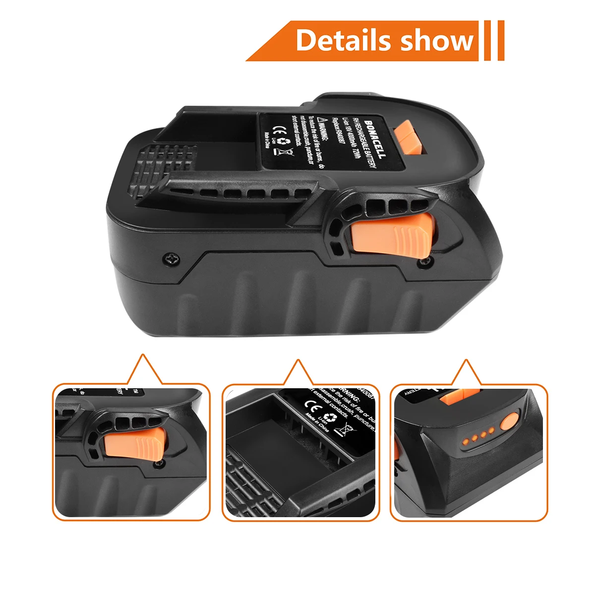 Bonadget 4000 мА/ч 18V Li-Ion для указывающего нам R840083 R840085 R840086 R840087 Перезаряжаемые Мощность