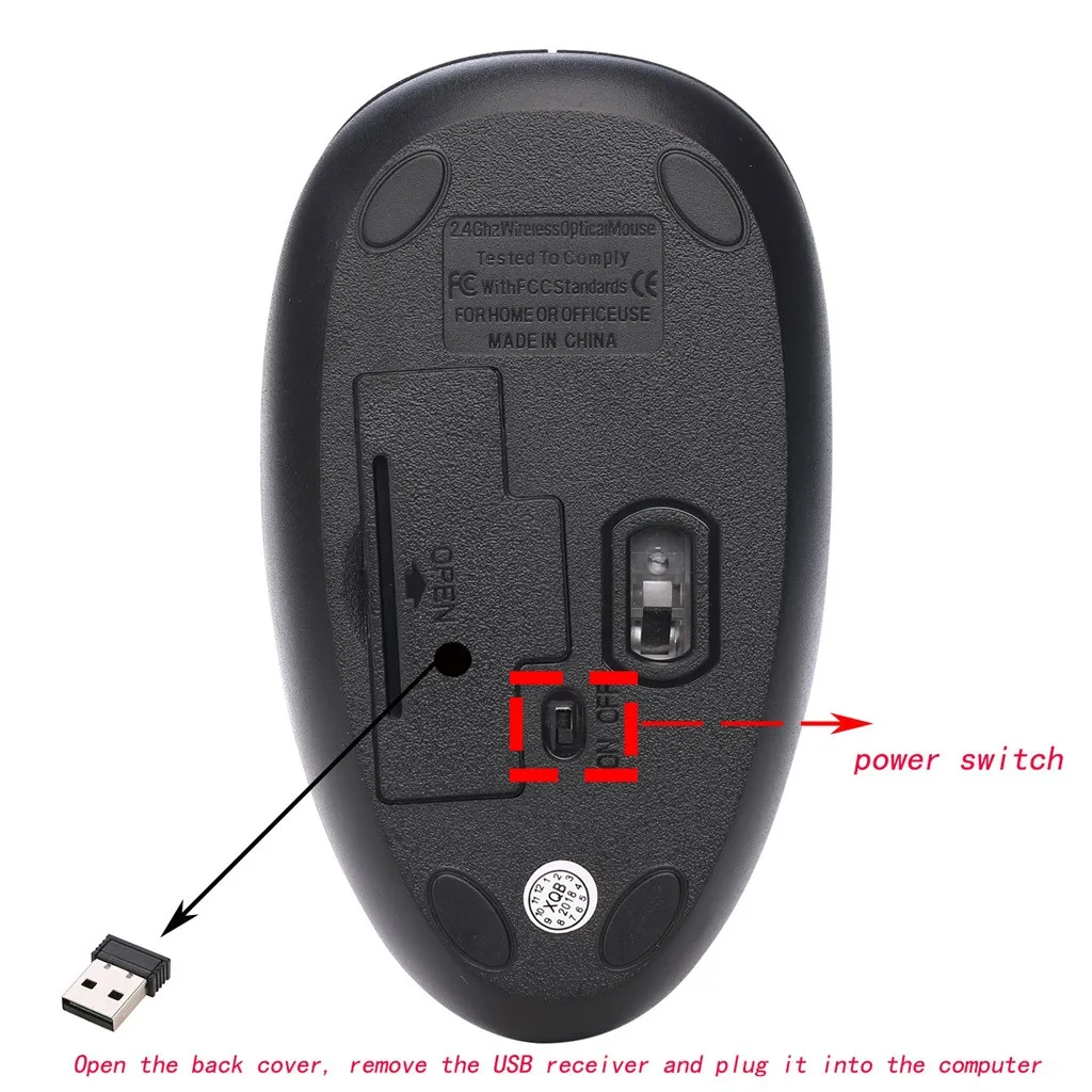 Мышь Raton Беспроводная беззвучная USB 2 4 ГГц мини оптическая игровая компьютерная