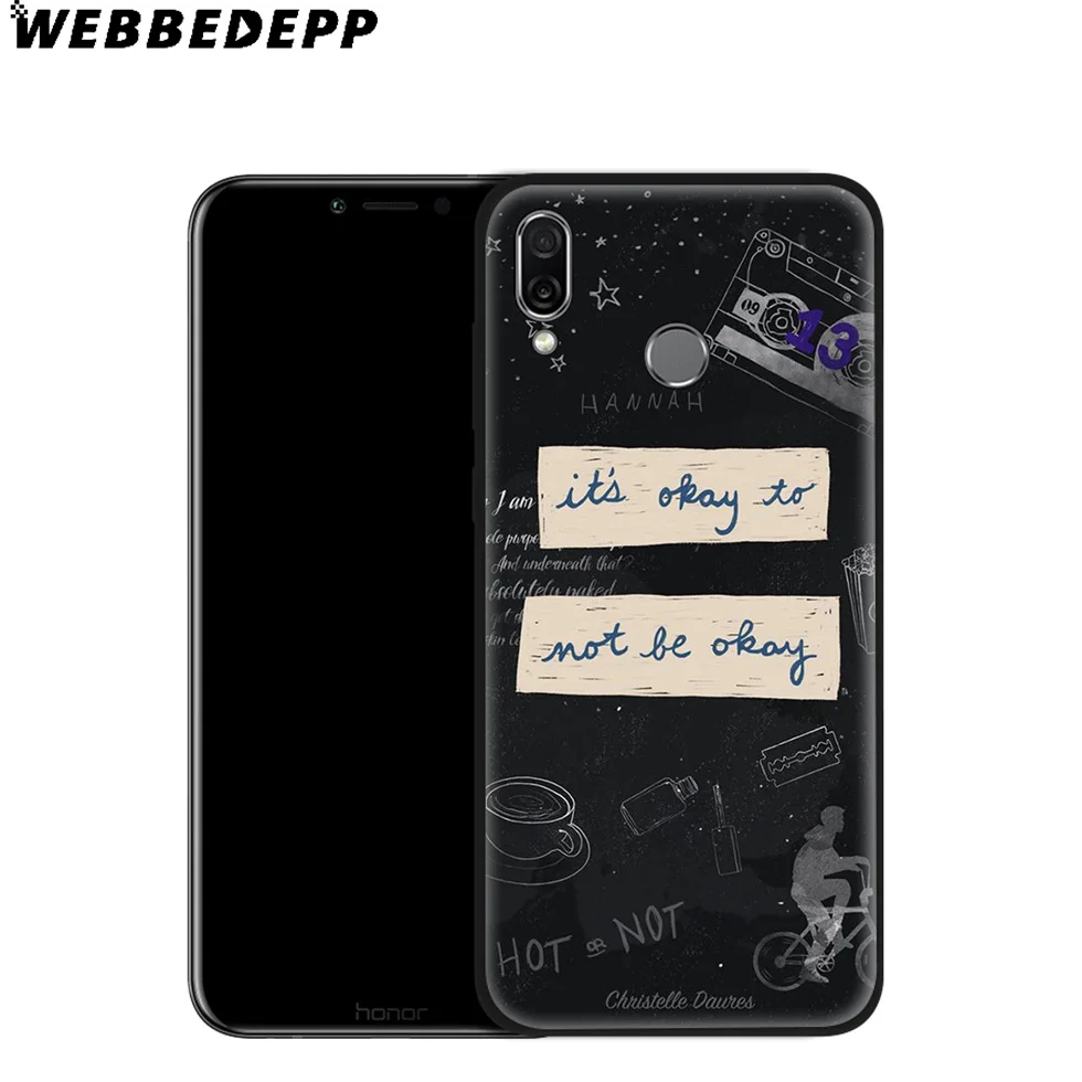 WEBBEDEPP тринадцать причин почему мягкий чехол для Huawei Mate Honor 20 6A 7A 7C 7X 8 9 9X 10 View Lite Pro 30 |