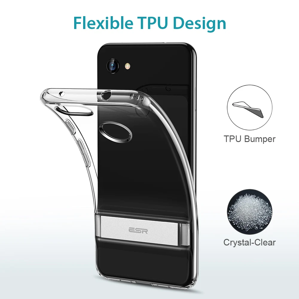 ESR Metal Kickstand Case for Google Pixel 3a XL Business Cover Shockproof Flexible TPU Phone 3 3XL 4 |