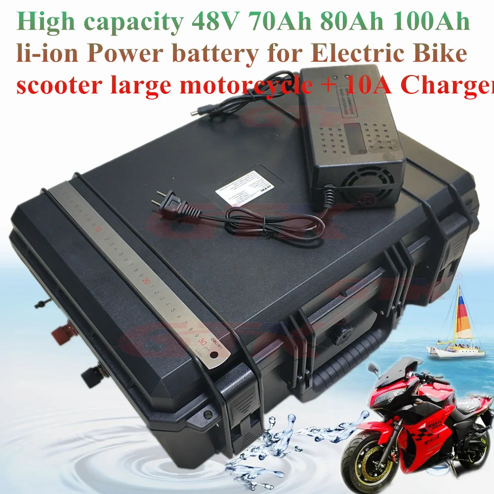ГТК 48v 80Ah 100Ah 70ah литиевая батарея 120Ah водонепроницаемый электрический скутер 5000w