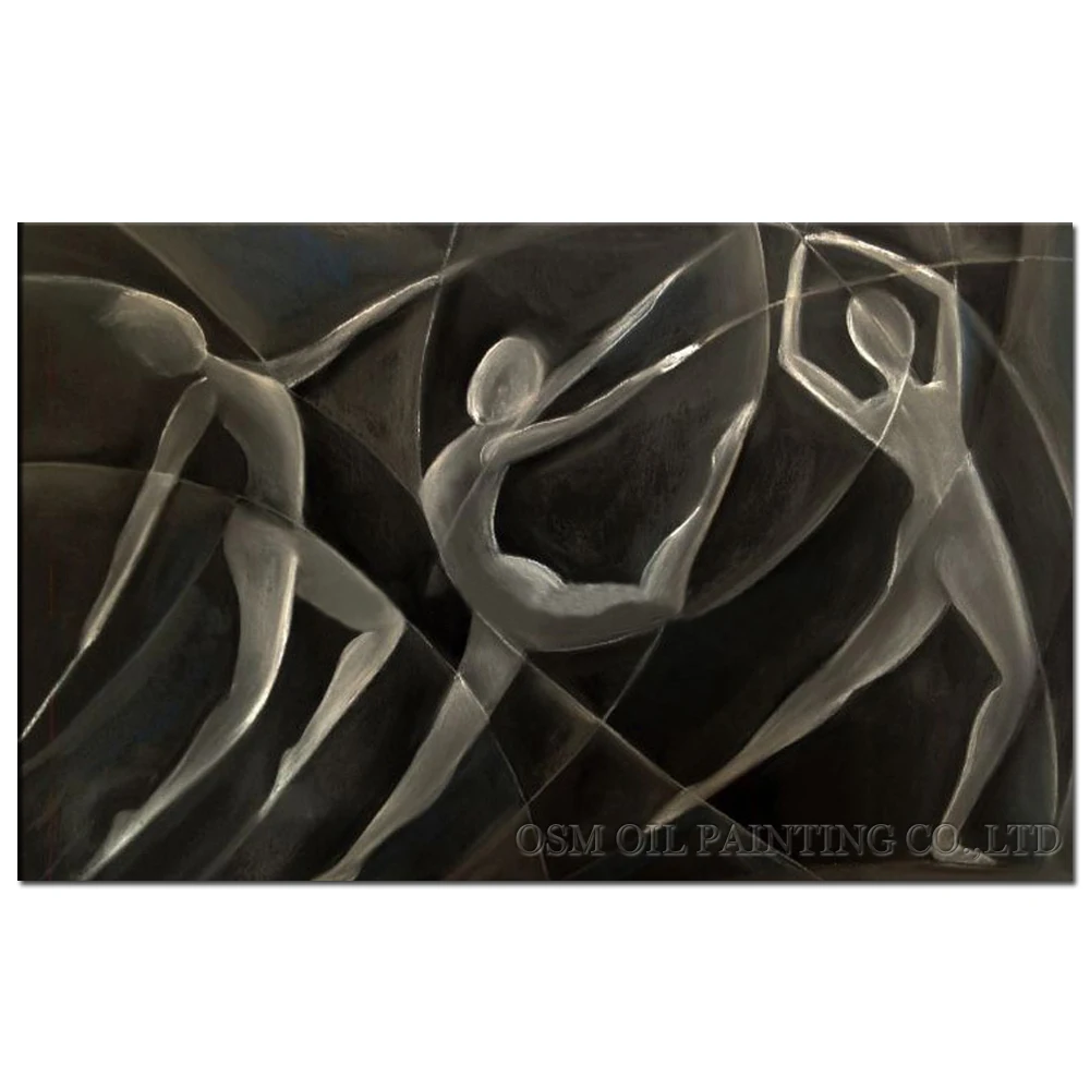 Картина маслом на холсте Танцующие люди | Дом и сад