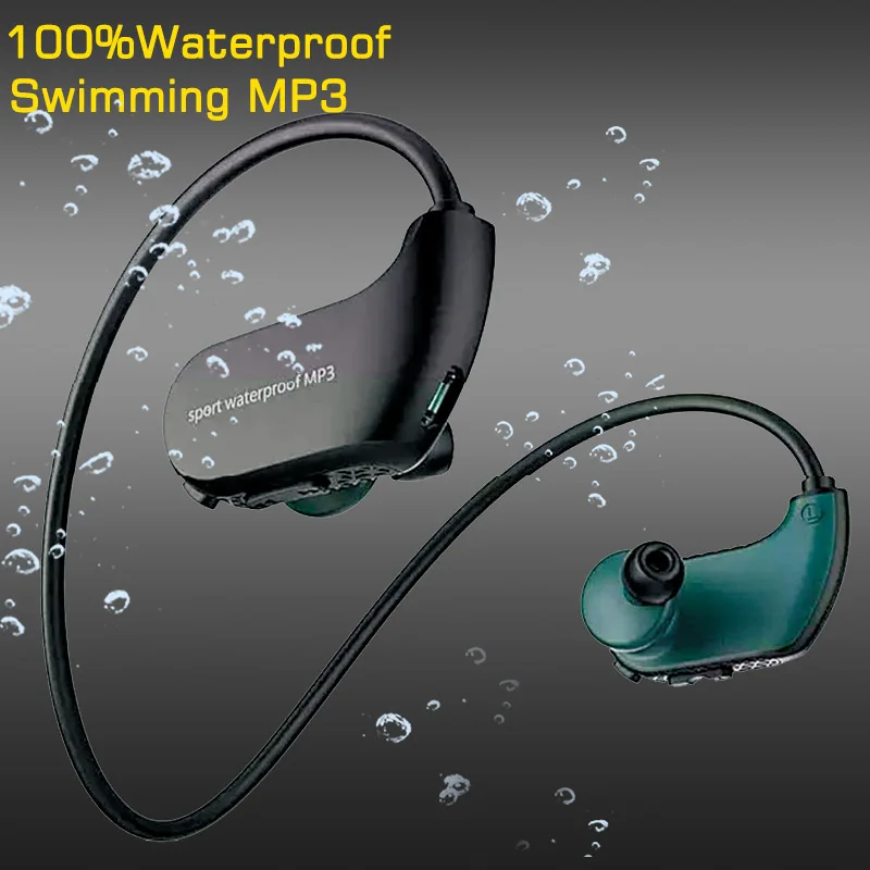 100% оригинальные наушники для плавания IPX8 водонепроницаемые Mp3 плееры с защитой