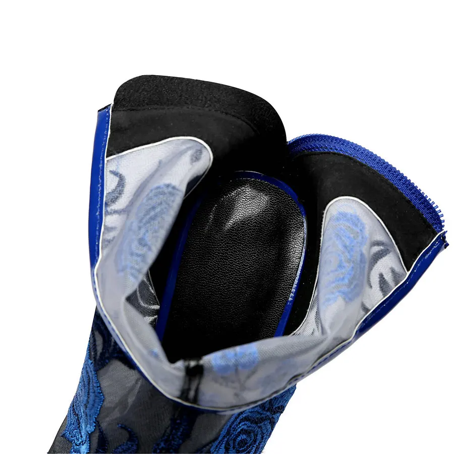 Женские туфли на шпильке Eokkar однотонные с открытым носком и вышивкой элегантные