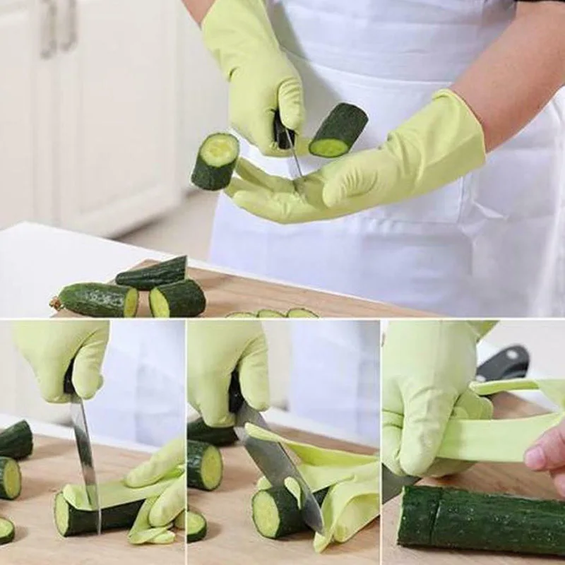 Cut Resistant Protective Gloves Heat Rubber Waterproof for BBQ Cooking Dishwashing DC120 | Дом и сад