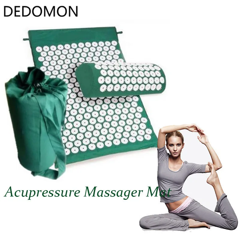 Acupressure Массажный коврик набор подушек Коврик для йоги снятия стресса на спине шеи
