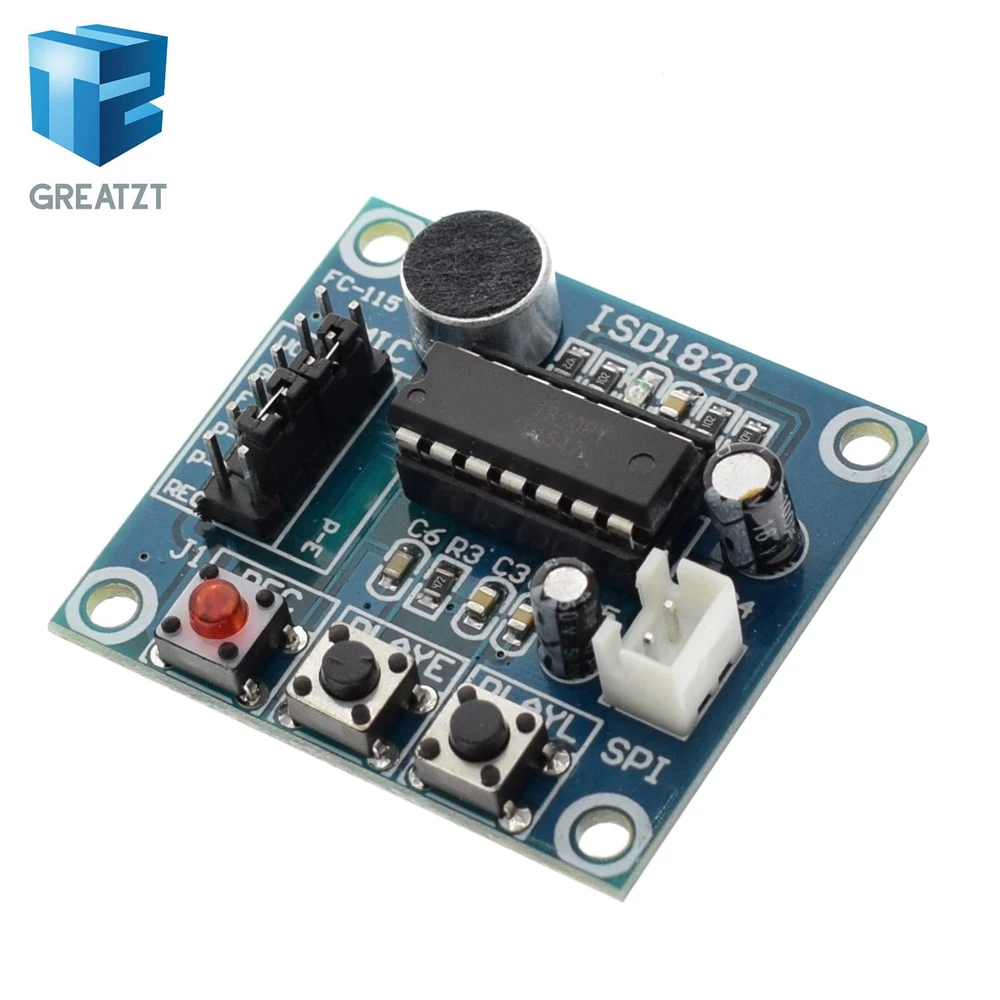 Greatzt ISD1820 модуль записи голоса Модуль голосового доска telediphone с микрофонами|board