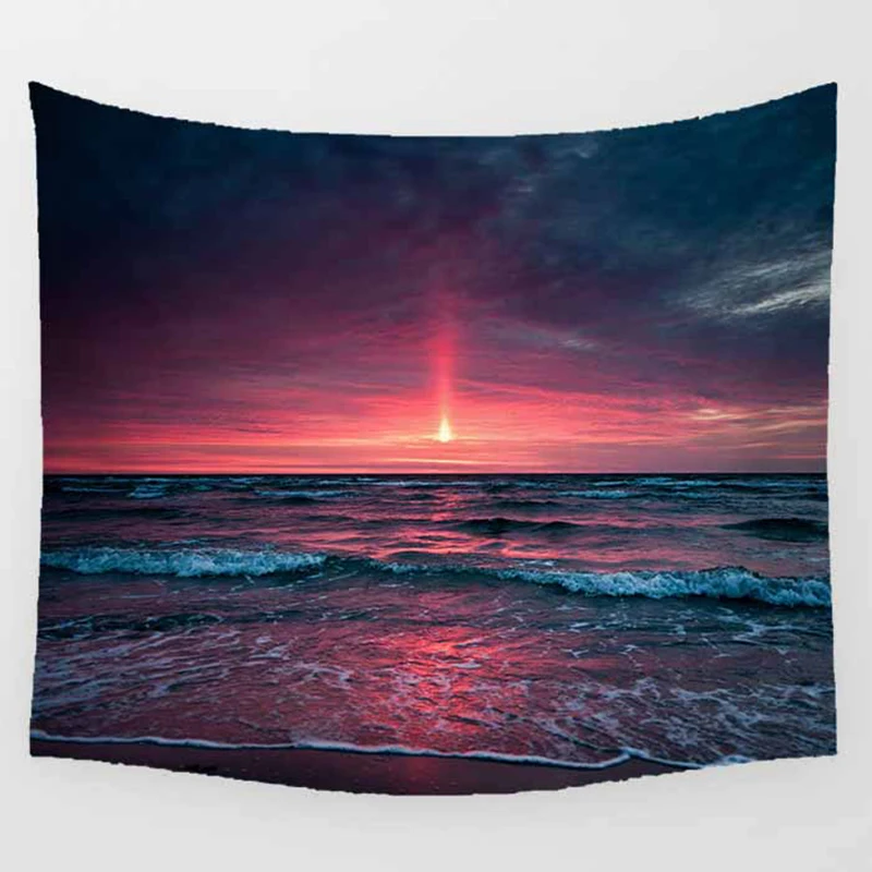 

Unicorn tapestry sea sunset wall hanging tapestry home decoration large rectangle bedroom wall tapestry