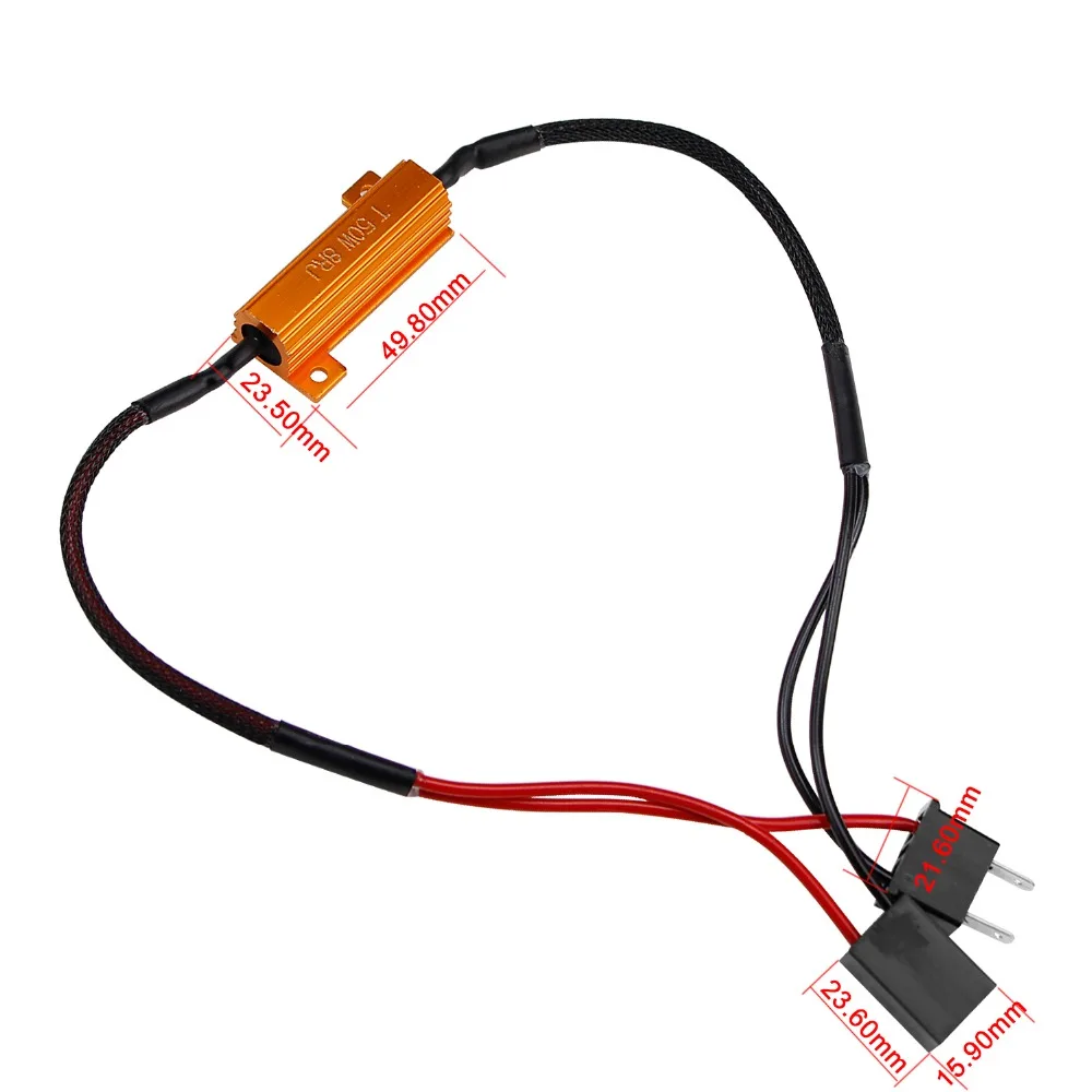 LEADTOPS 2 шт. H4 H7 светодиодный декодер нагрузочный резистор для H8 H9 H11 9005 9006