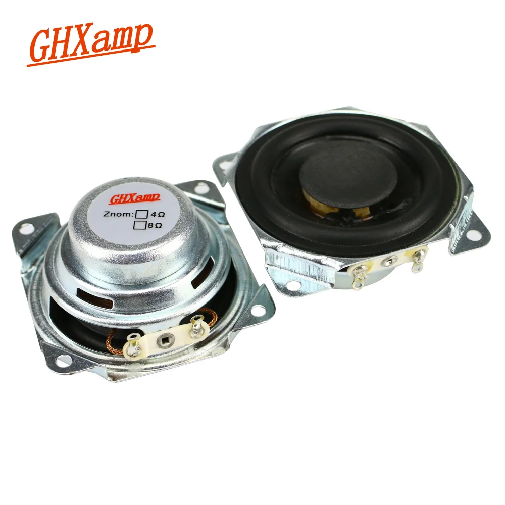 GHXAMP 2-дюймовый Полнодиапазонный динамик 8ohm 10 Вт Неодимовый Bluetooth динамик DIY 52 мм полночастотный громкий динамик с резиновым краем 2 шт