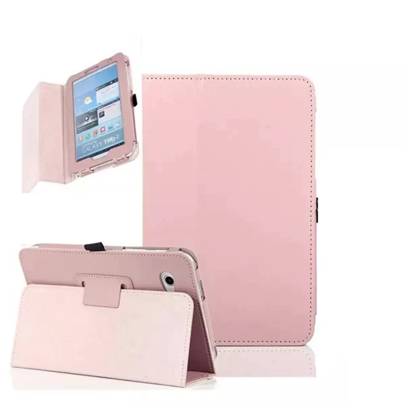 Чехол-книжка из искусственной кожи чехол для samsung Galaxy Tab 2 7 GT P3100 P3110 P3113 GT-P3100 7,0 дюймов чехол для планшета+ пленка+ ручка