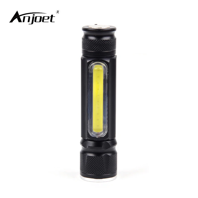 

ANJOET USB Перезаряжаемый Фонарик Cob XML T6 светодиодный масштабируемый фонарик с внутренней батареей магнитный водонепроницаемый фонарик