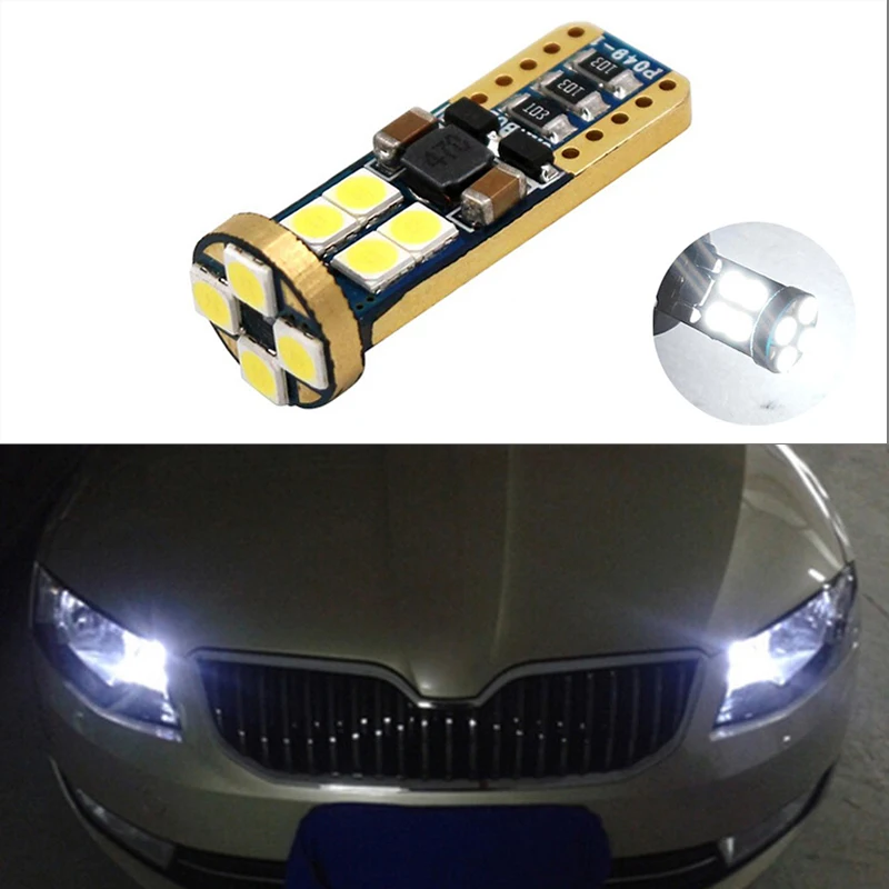 Автомобильная светодиодная лампа BOAOSI 1x T10 LED W5W Samsung для Skoda octavia 2 a7 a5 fabia rapid yeti superb