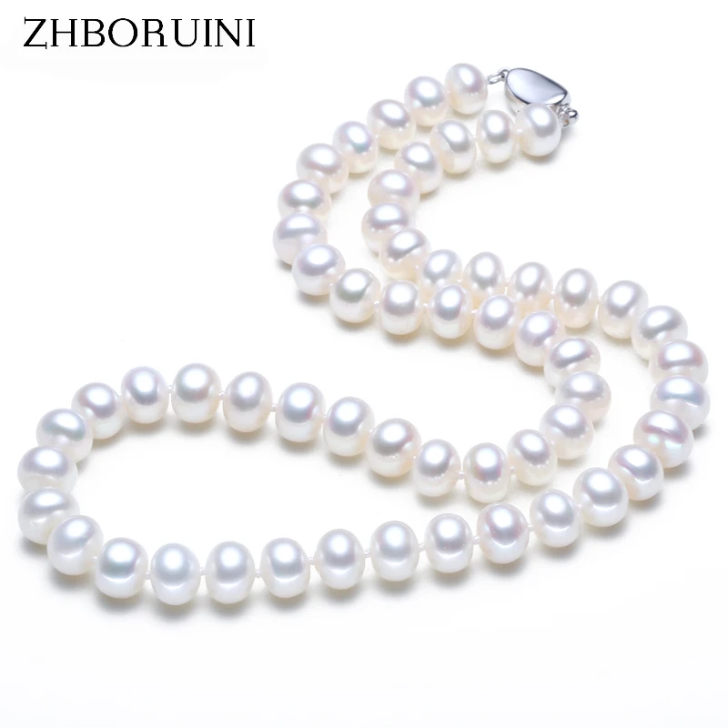 

ZHBORUINI Pearl Necklace Natural Freshwater Pearl Choker Necklace Pearl Jewelry 925 Sterling Silver Jewelry For Women Wholesale
