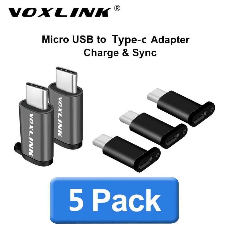 Адаптер Micro USB VOXLINK для TypeC корпус из сплава разъем Android Type C Huawei Xiaomi с адаптером