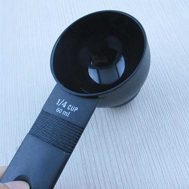 

10pcs Black Plastic Measuring Spoons Cups Measuring Set Tools For Baking Coffee ss1002