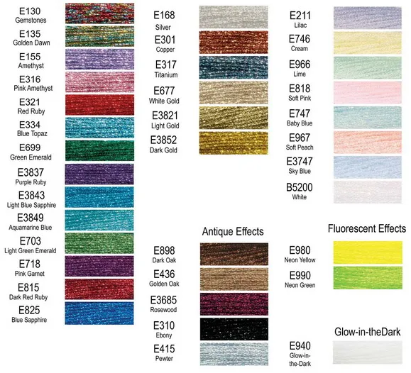 

oneroom 1pcs DMC E211 E746 E966 E818 E747 E967 E3747 Pearlescent metallic threadcross stitch floss embroidery DIY needlework 4