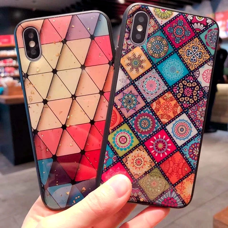 Для Xiaomi mi x 3 Чехол золотой фольги блеск Треугольник Сращивание милый контрастный