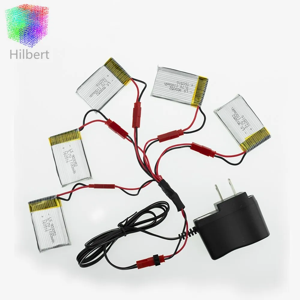 3 7 V 1100mAh Li po батарея для JRC H11D H11C HQ898 Quadcopter Drone rc 5 шт с настенным зарядным