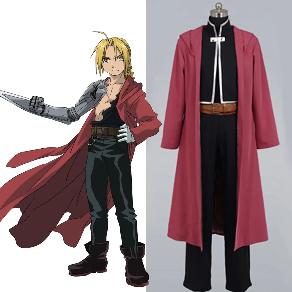 

FullMetal Alchemist Cosplay Edward Elric Cosplay Costume Coat Jacket Full Set Halloween Carnival Costume