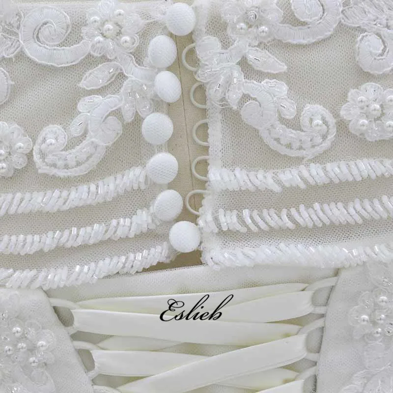 

Eslieb 2019 Off the shoulder Ball gown Wedding Gown Dresses Ivory Luxurious Saudi Arabia Wedding Dresses Robe de mariee SJ008