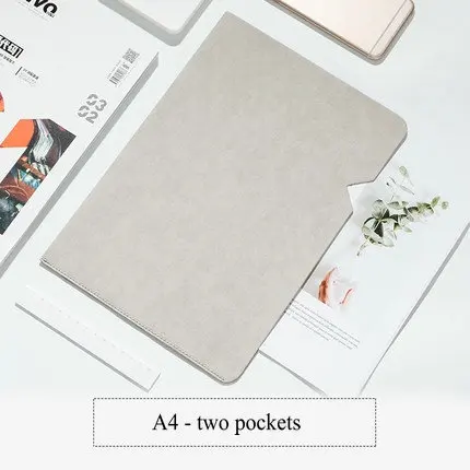 A4 Two Pockets Моющаяся крафт-бумажная ткань А4 Сумка для документов мульти-карман папка для файлов А4 бумажный Органайзер Сумка для документов - Цвет: A4 Two Pockets
