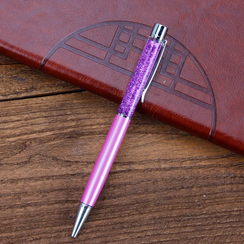 Креативная металлическая шариковая ручка песочные часы в масле