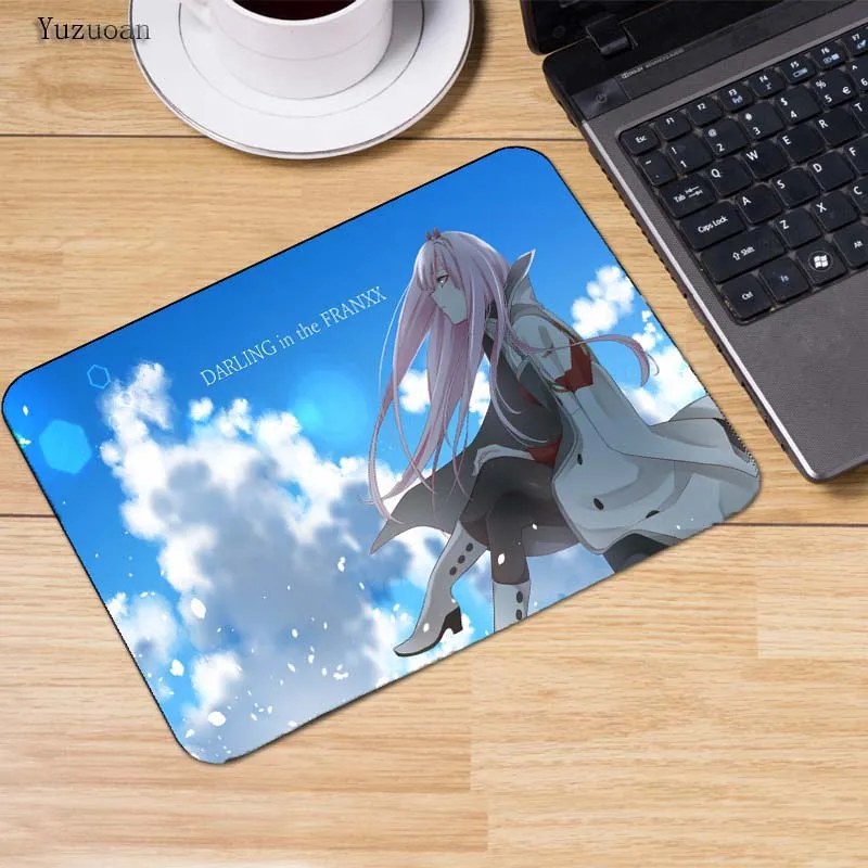 Yuzuoan Zero Two Darling in the FranXX маленький игровой коврик для мыши из аниме компьютерный