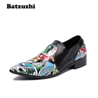 batzuzhi fashion mens shoes pointed toe leather men busines dress shoes partyclubwedding shoes men zapatillas hombre eu38 46