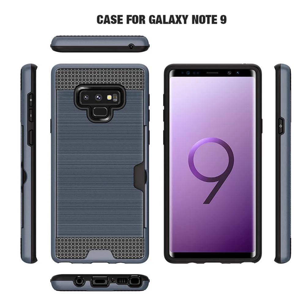 VRSDES для samsung Note 9 8 S9 S8 плюс S7 S6 край противоударный Гибридный бронированный чехол для J4 J6 J8 A6 A8 держатель для карт с отделением для карт