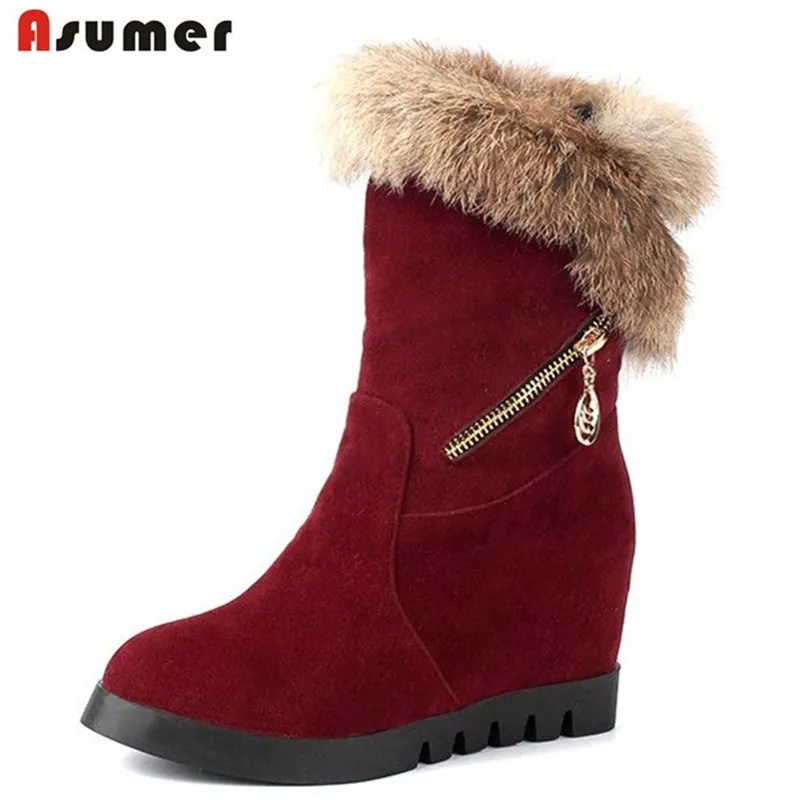 Asumer/большие размеры 32 44 зимняя женская обувь уникальные теплые зимние ботинки на