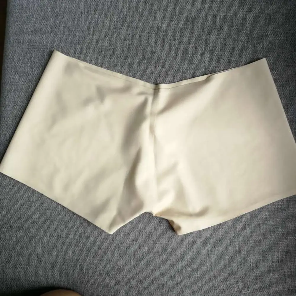 Натуральный латекс свежий цвет короткие штаны мешочек спереди с отверстием