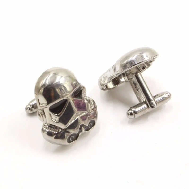 Fashion silver color Star Wars Episode VII Cuff links stormtrooper men women movie Cufflinks Jewelry wholesale | Украшения и