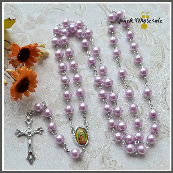 12 шт./лот Кристальный Розарий жемчужное ожерелье с розарием католическое святое