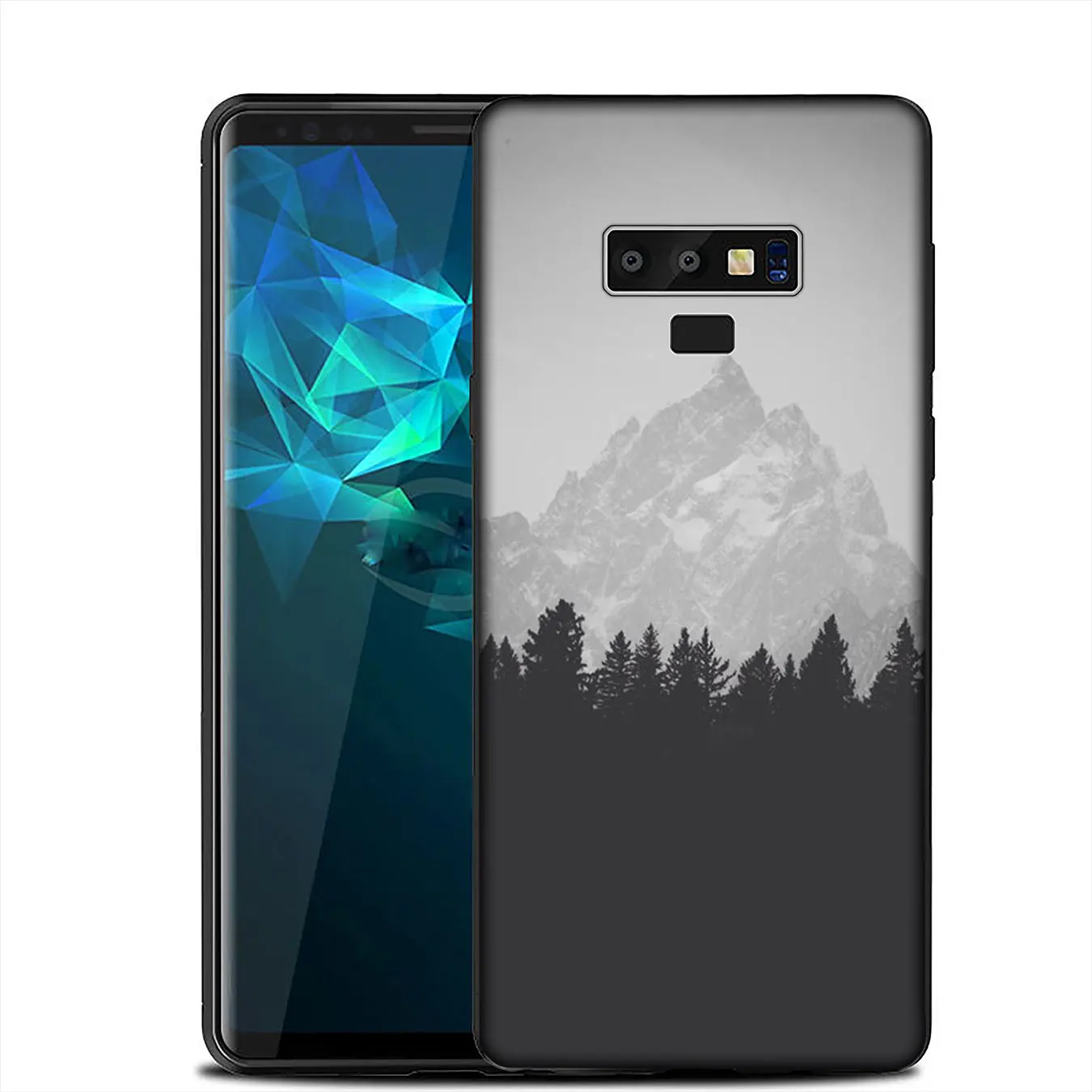 IYICAO Mountain Forest Clouds Soft Silicone Case for Samsung Galaxy A6 A9 A8 A7 2018 A3 A5 2016 2017 Note 9 8 10 Plus Lite |