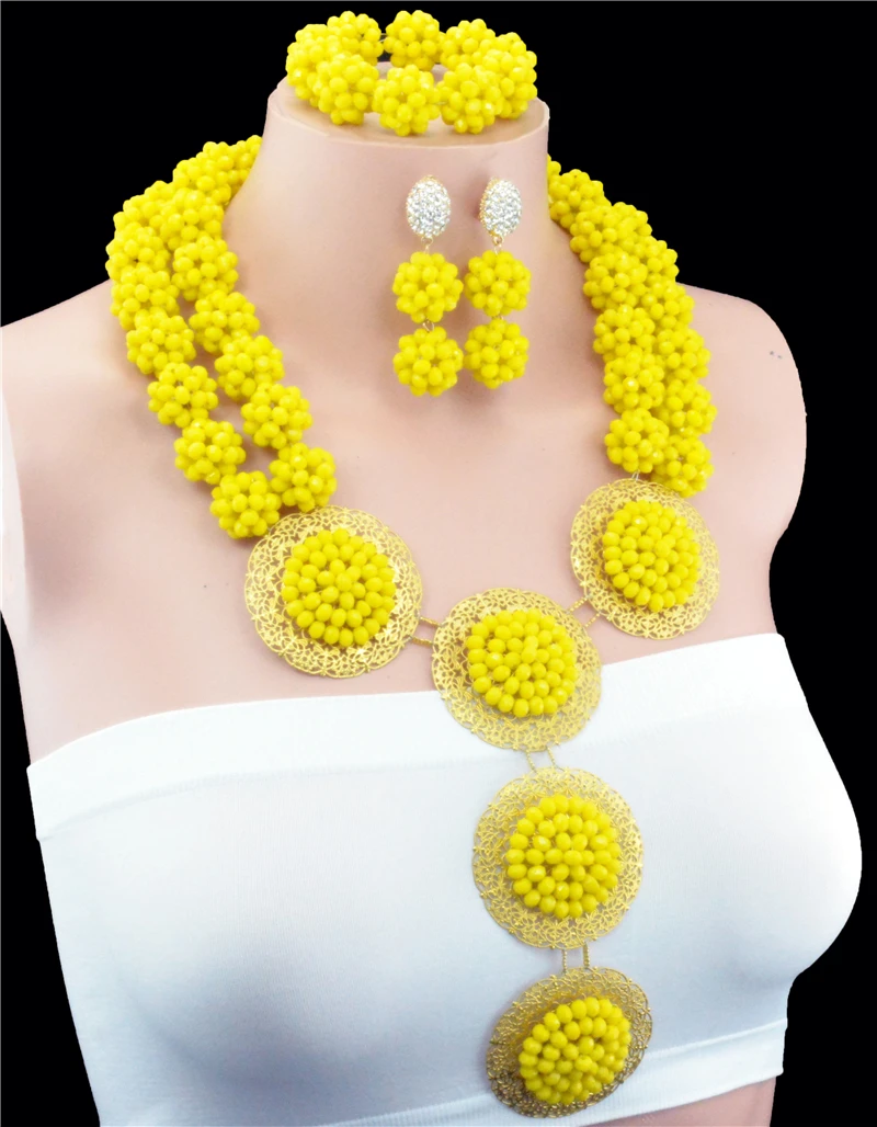 Эксклюзивный Свадебный комплект ювелирных изделий в нигерийском стиле с