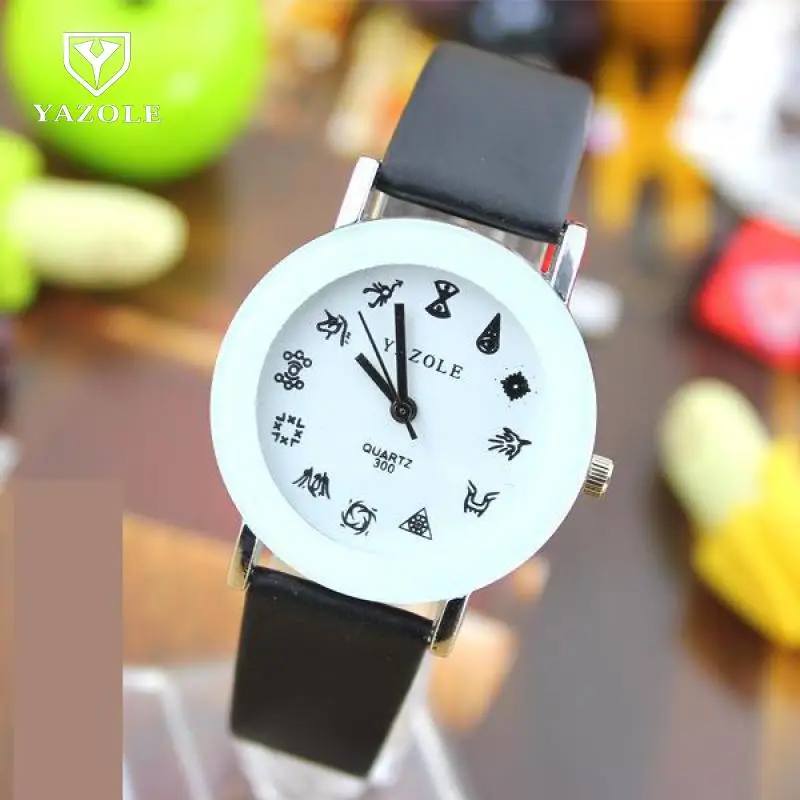 Модные кварцевые наручные часы YAZOLE из искусственной кожи Созвездие EXO для мужчин