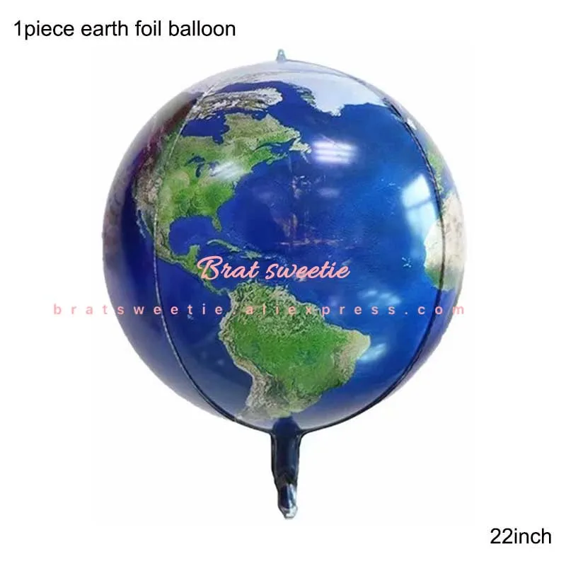 1pc 22in earth Космические вечерние космонавты и ракеты корабль фольгированные шары галактика солнечная система тема вечерние для мальчиков детские украшения на день рождения - Цвет: 1pc 22in earth