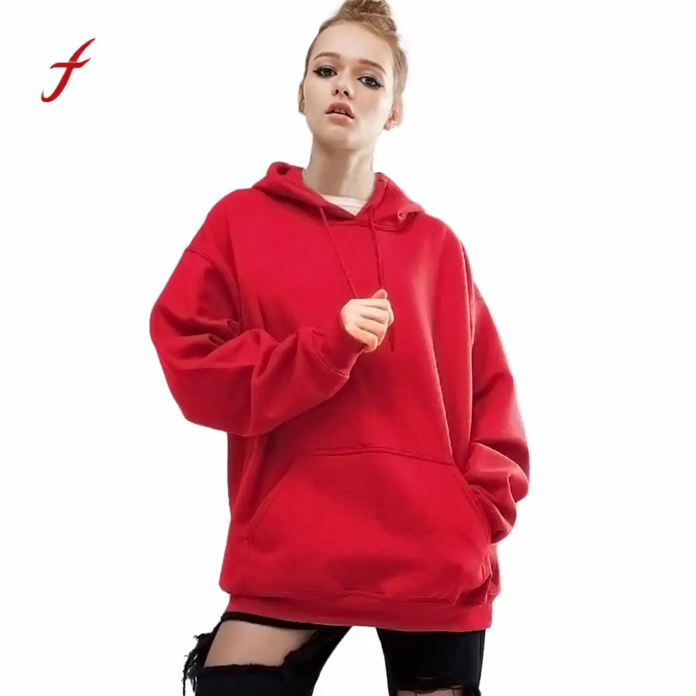 Женская толстовка большого размера Pulse повседневная Красная с капюшоном и