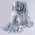 Женский шифоновый шарф-Жоржет в горошек, весна-осень-лето