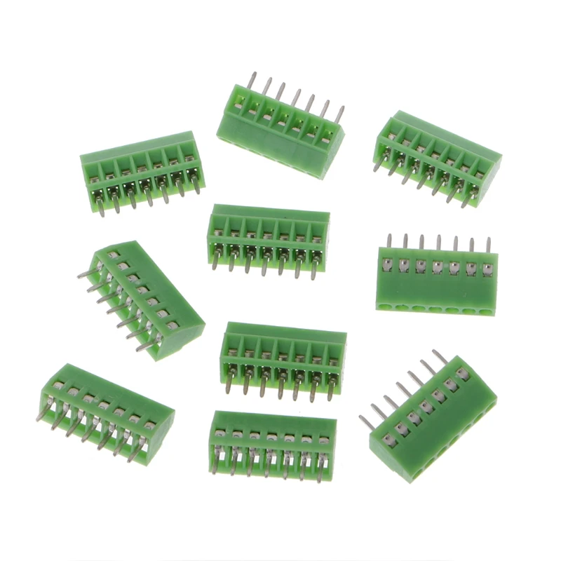 10 шт. 2Pin-10Pin винт PCB установленный клеммные блоки разъем 2,54 мм шаг